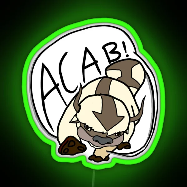Appa Hates Cops RGB Neon Sign