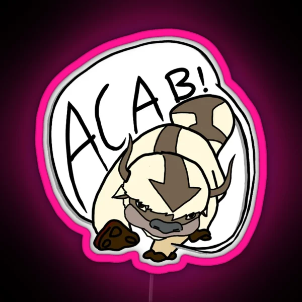 Appa Hates Cops RGB Neon Sign
