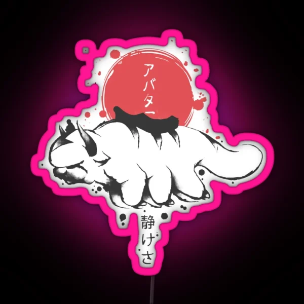 Appa Sunset Avatar The Last Airbender Gift RGB Neon Sign