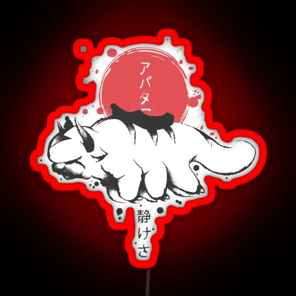 Appa Sunset Avatar The Last Airbender Gift RGB Neon Sign