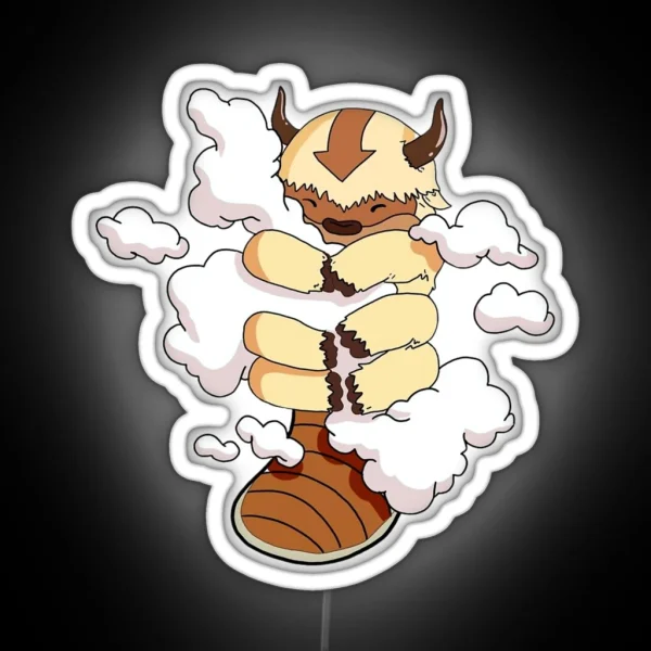 Appa With Clouds Avatar The Last Airbender RGB Neon Sign