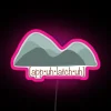 Vintage-inspired Appalachia Phonetics language learning sign in vibrant RGB glow