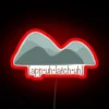 Appalachian region pronunciation guide in colorful RGB neon font style.