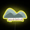 Appalachian region phonetic inspired vibrant multi color LED display art