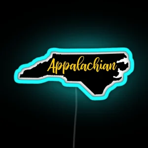 Appalachian North Carolina State Outline RGB Neon Sign