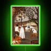 Vibrant Apple Orchard themed neon wall art for home decoration.