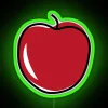Vibrant neon apple logo decoration for tech and home enthusiasts