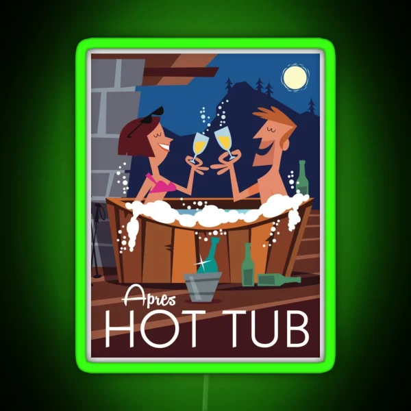 Apres Hot Tub RGB Neon Sign