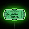 Vibrant Aqua Tofana RGB Neon Sign with Eye-Catching Artistic Design