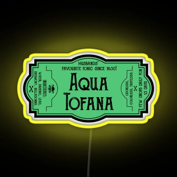 Aqua Tofana RGB Neon Sign