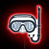 Aquaholic Swim Mask And Snorkel For Swimmers And Ocean Explorers RGB Neon Sign - Image 2