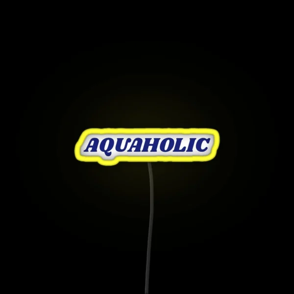 Aquaholic Water Hydration RGB Neon Sign