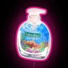 Vibrant aquarium soap dispensers featuring Palmolive brand logo with RGB neon lights