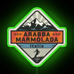 Arabba Marmolada Italy RGB Neon Sign