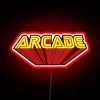 Retro gaming nostalgia revitalized with vibrant colorful neon illuminated signage.