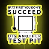 Archaeological Neon Sign with RGB Message of Perseverance and Discovery