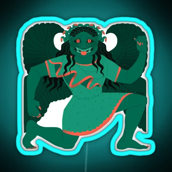 Archaic Gorgon Green RGB Neon Sign