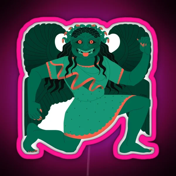 Archaic Gorgon Green RGB Neon Sign