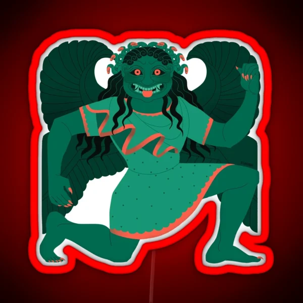 Archaic Gorgon Green RGB Neon Sign