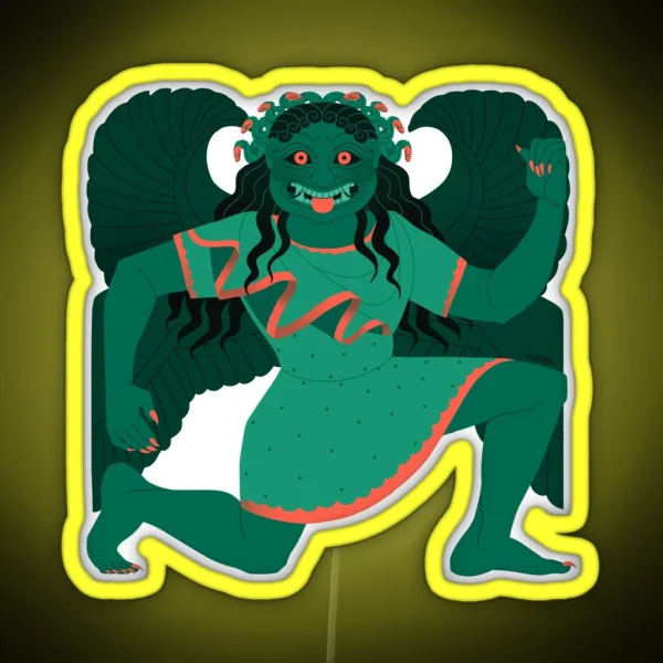 Archaic Gorgon Green RGB Neon Sign