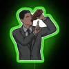 Neon Sign Illuminates Archer's Quiver in Vibrant Rainbow LED Colors