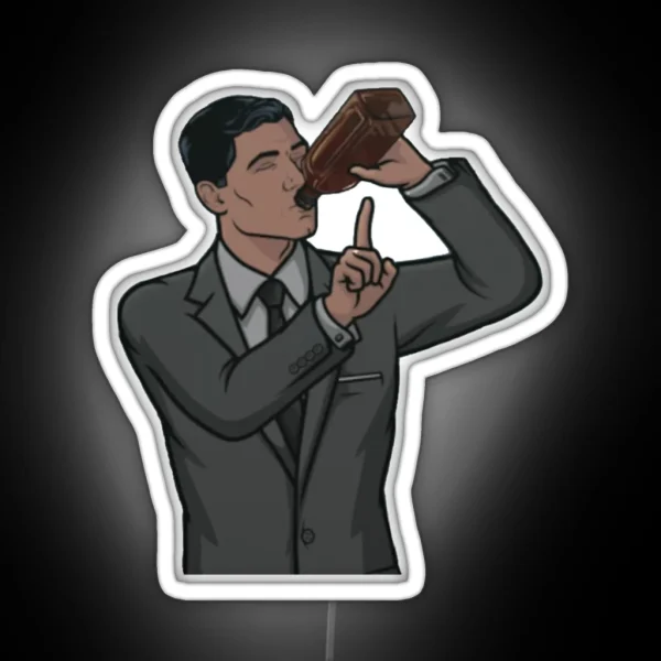 Archer Drinking RGB Neon Sign