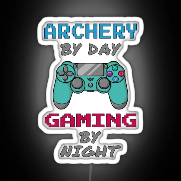 Archery By Day Gaming By Night RGB Neon Sign