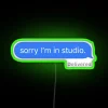 Eye-catching RGB neon sign for modern home office decor architecture.