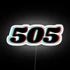 Arctic Monkeys 505 Neon Sign with Vibrant RGB Color Scheme Accents
