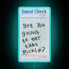 RGB Neon Sign Art with Humorous 'Eat This Pickle' Quote