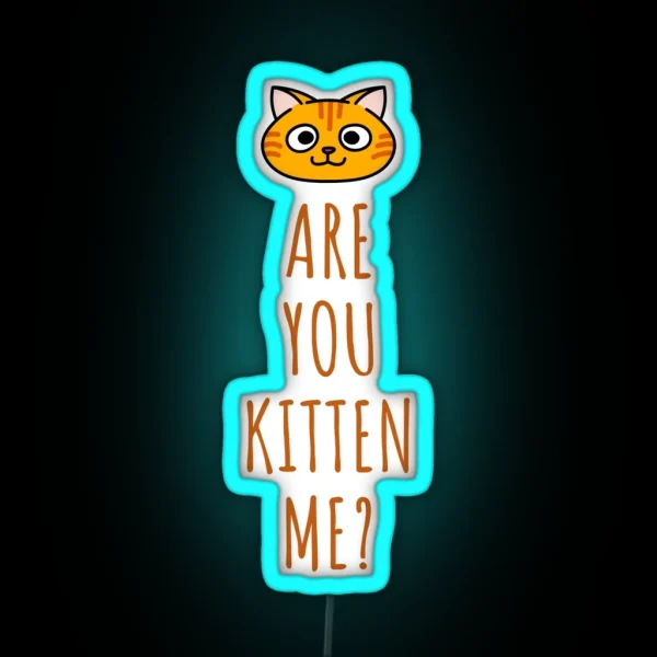 ARE YOU KITTEN ME Led RGB Neon Sign