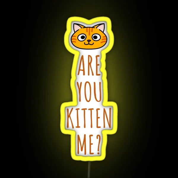 ARE YOU KITTEN ME Led RGB Neon Sign