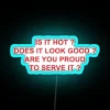 RGB Neon Sign Proudly Serving You Customizable Restaurant Decorations Available