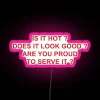 RGB Neon Sign Displaying Pride of Service and Loyalty Statement