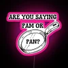 Retro Style RGB Neon Sign with Colorful Pam or Pan Lettering