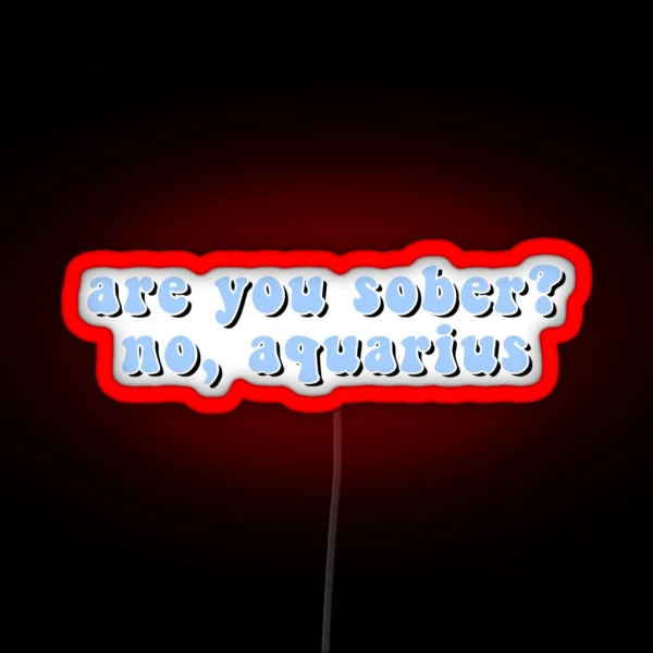 Are You Sober No Aquarius RGB Neon Sign