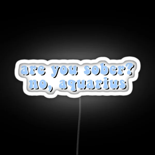 Are You Sober No Aquarius RGB Neon Sign