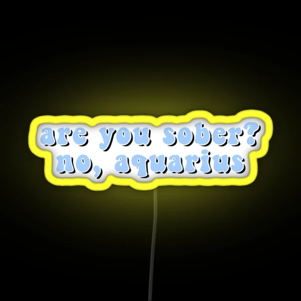Are You Sober No Aquarius RGB Neon Sign