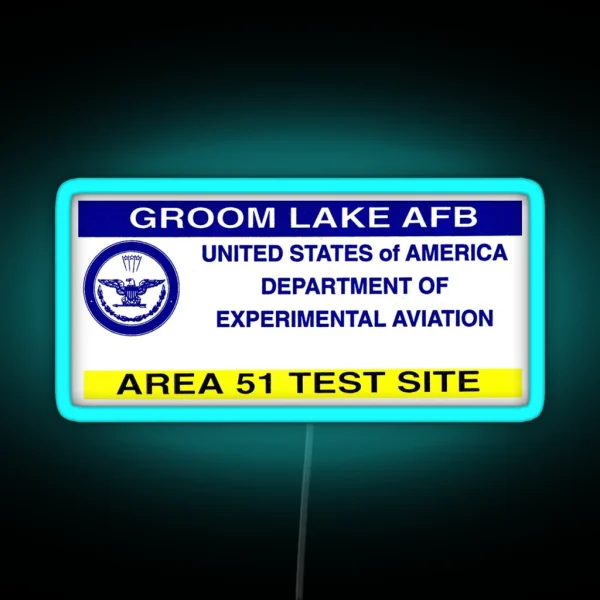 Area 51 Parking Pass RGB Neon Sign