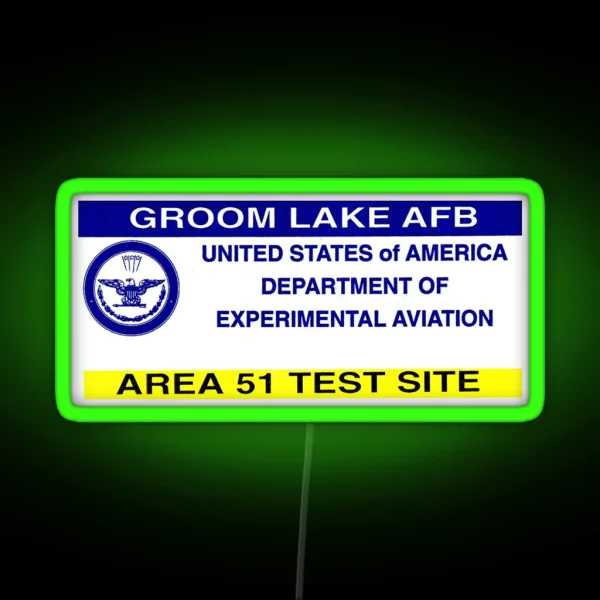 Area 51 Parking Pass RGB Neon Sign