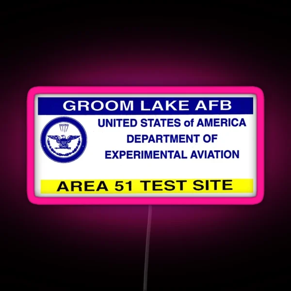 Area 51 Parking Pass RGB Neon Sign