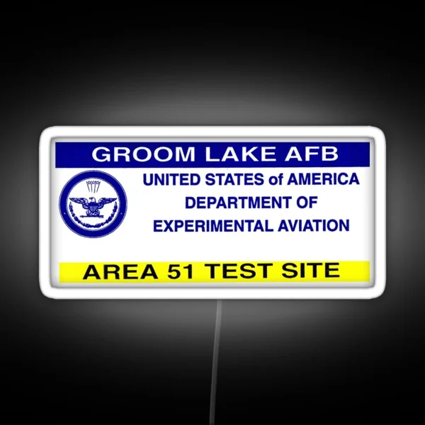 Area 51 Parking Pass RGB Neon Sign