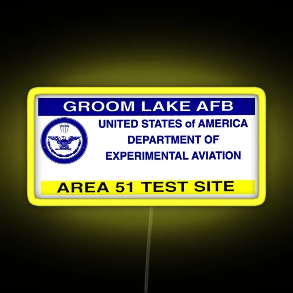 Area 51 Parking Pass RGB Neon Sign