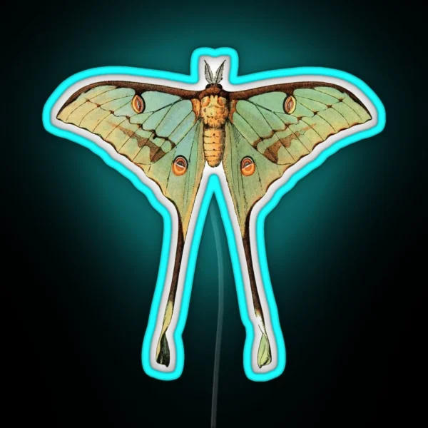 Argemme Luna Moth RGB Neon Sign