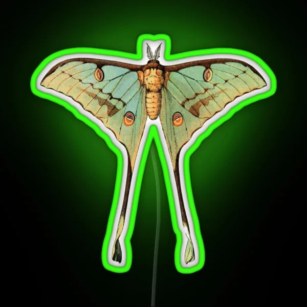 Argemme Luna Moth RGB Neon Sign