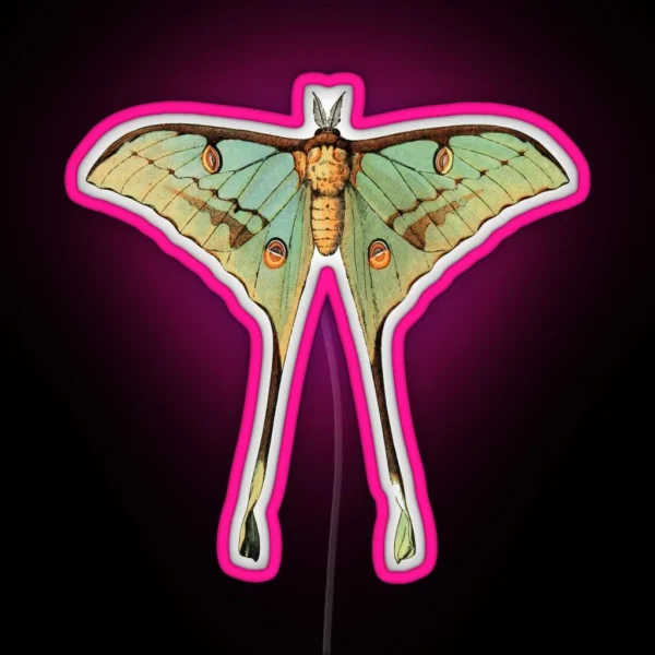 Argemme Luna Moth RGB Neon Sign