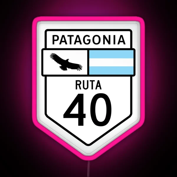 Argentina Ruta 40 Patagonia Highway Sign RGB Neon Sign