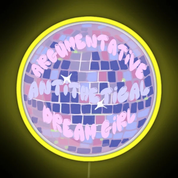 Argumentative Antithetical Dream Girl RGB Neon Sign