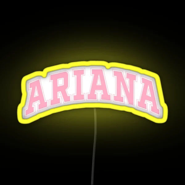 Ariana Pink Design RGB Neon Sign
