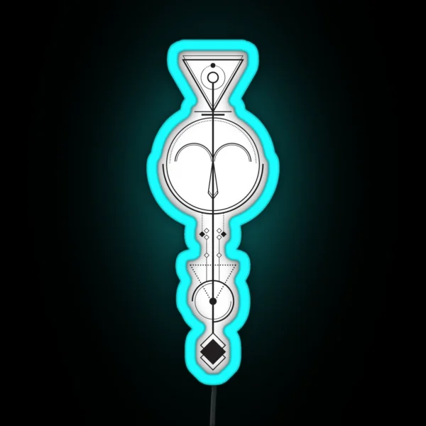 Aries Astrology Zodiac Arrow RGB Neon Sign